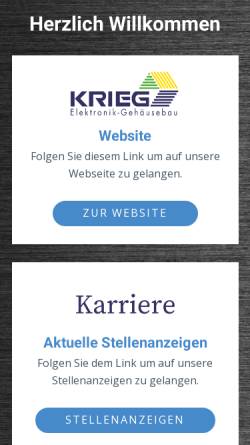 Vorschau der mobilen Webseite krieg.de, Krieg Gruppe