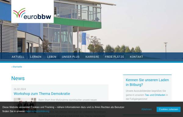 Vorschau von www.euro-bbw.de, Europäisches Berufsbildungswerk Bitburg