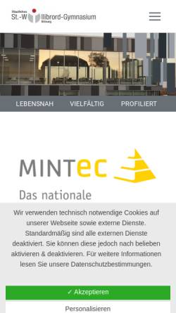 Vorschau der mobilen Webseite st-willi.de, St.-Willibrord-Gymnasium Bitburg