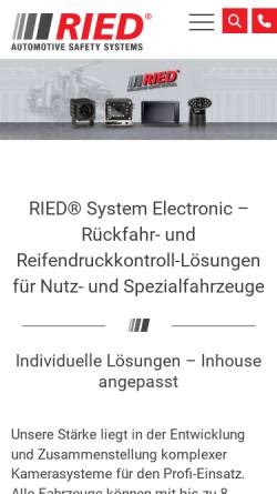 Vorschau der mobilen Webseite www.ried.de, Ried System-Electronic GmbH