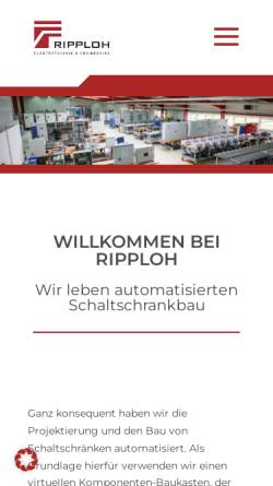 Vorschau der mobilen Webseite ripploh.de, Ripploh Elektrotechnik GmbH