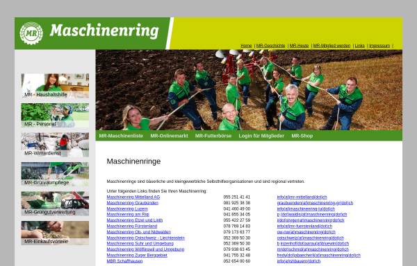 Vorschau von www.maschinenringe.ch, Verband Schweizer Maschinenringe