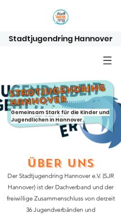 Vorschau der mobilen Webseite www.sjr-hannover.de, Stadtjugendring Hannover e.V.