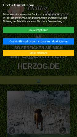 Vorschau der mobilen Webseite www.dritter-herzog.de, Vom dritten Herzog
