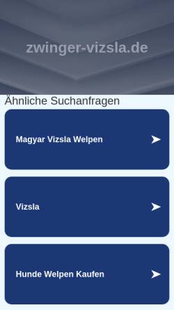 Vorschau der mobilen Webseite www.zwinger-vizsla.de, Vom Pfennighoiz