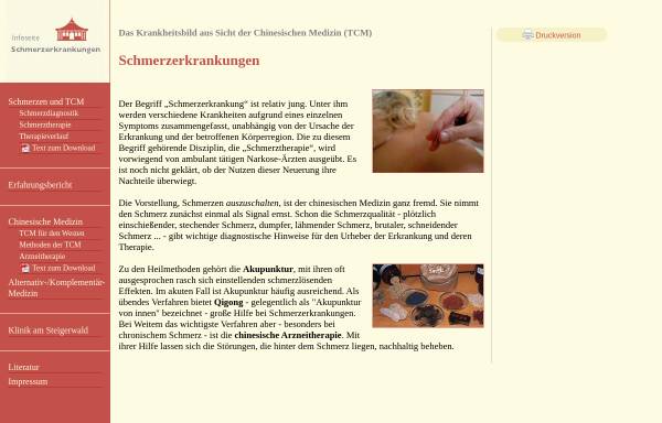Vorschau von www.schmerz-schmerzen-tcm.de, Schmerz und TCM