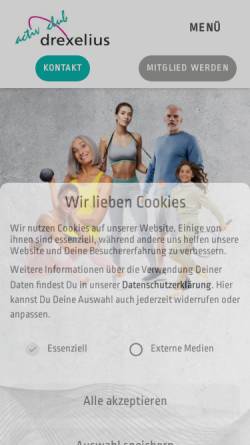 Vorschau der mobilen Webseite www.activ-club.de, Activ-club drexelius