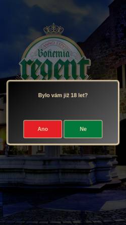 Vorschau der mobilen Webseite www.pivovar-regent.cz, Bohemia Regent AG