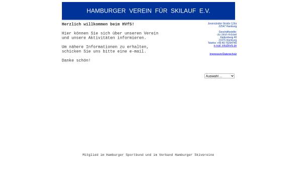 Vorschau von www.hvfs.de, Hamburger Verein für Skilauf e.V.