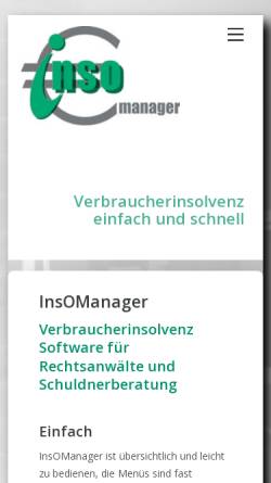 Vorschau der mobilen Webseite www.insomanager.de, InsOManager