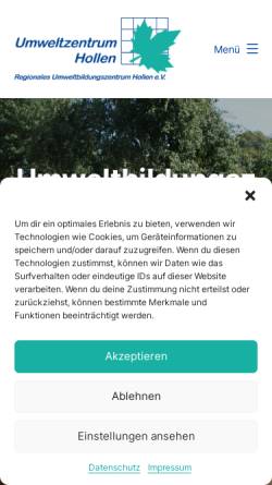 Vorschau der mobilen Webseite www.ruzhollen.de, Regionales Umweltbildungszentrum Hollen e.V.