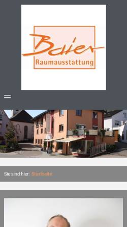 Vorschau der mobilen Webseite www.raumausstattung-baier.de, Raumausstattung Baier