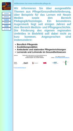 Vorschau der mobilen Webseite www.multimedia-pflege.de, Lernprogramm für beruflich Pflegende