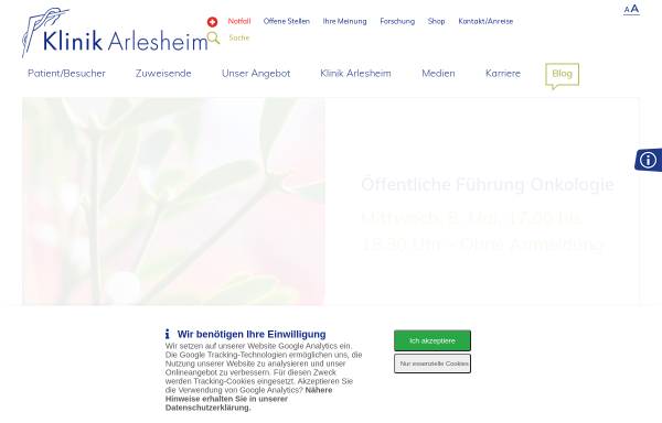 Vorschau von www.klinik-arlesheim.ch, Ita Wegmann Klinik