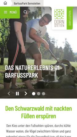 Vorschau der mobilen Webseite www.dornstetten.de, Barfußpark Dornstetten-Hallwangen