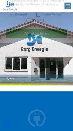 Vorschau der mobilen Webseite www.energie-berg.de, Berg Mineralöl GmbH