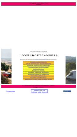 Vorschau der mobilen Webseite www.lowbudgetcampers.de, Lowbudgetcampers