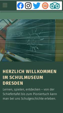 Vorschau der mobilen Webseite www.schulmuseum-dresden.de, Schulmuseum Dresden