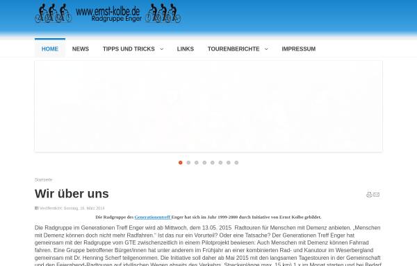 Vorschau von www.ernst-kolbe.de, Radgruppe des Generationentreff Enger