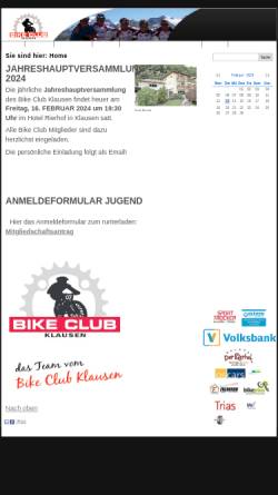 Vorschau der mobilen Webseite www.bikeclubklausen.com, Bike Club Klausen