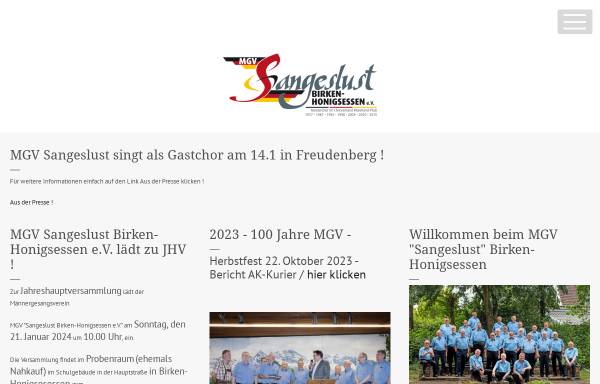 Vorschau von mgv-sangeslust.net, MGV Sangeslust Birken-Honigsessen e. V.