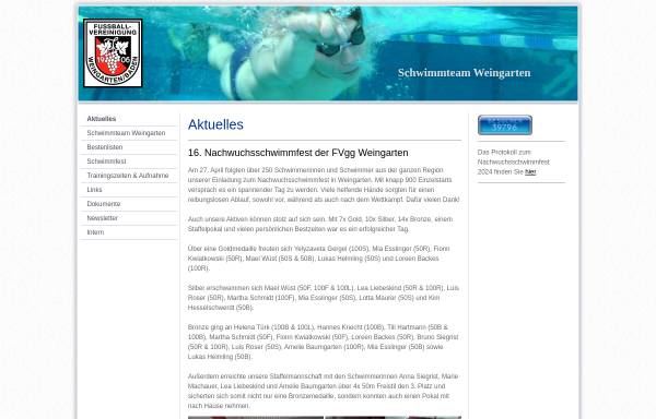Vorschau von www.schwimmteam-weingarten.de, Fußball-Vereinigung Weingarten 1906 e.V. - Schwimmabteilung