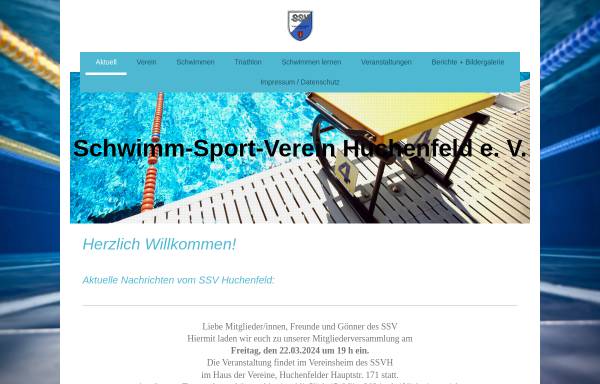 Vorschau von www.ssvh.net, Schwimm-Sport-Verein Huchenfeld e.V.