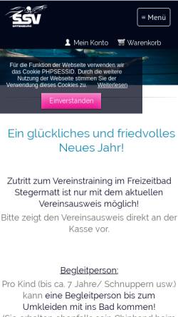 Vorschau der mobilen Webseite www.ssv-offenburg.de, SSV Offenburg e.V.