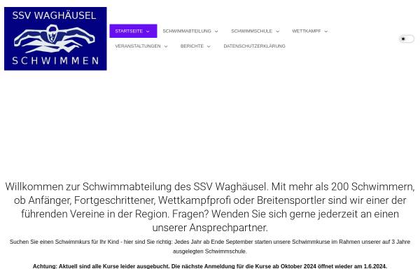 Vorschau von www.ssvw-schwimmen.de, SSV Waghäusel e.V. - Schwimmabteilung