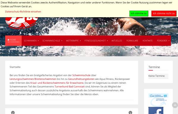 Vorschau von www.tbc-schwimmen.de, Turnerbund Bad Cannstatt e.V. - Abteilung Schwimmen