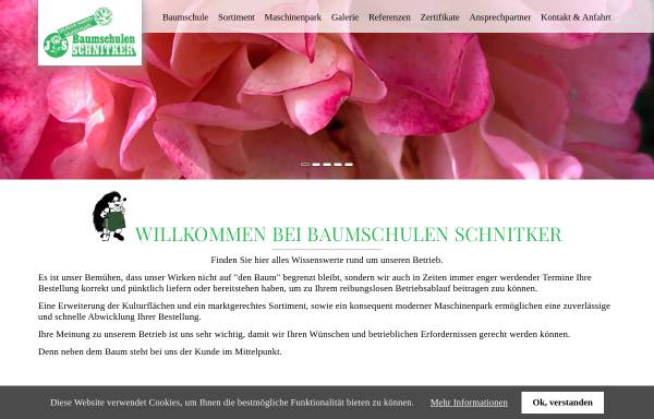 Vorschau von www.baumschulen-schnitker.de, Baumschulen-Schnitker