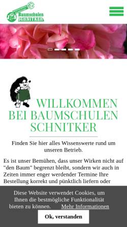 Vorschau der mobilen Webseite www.baumschulen-schnitker.de, Baumschulen-Schnitker