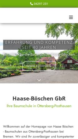 Vorschau der mobilen Webseite www.haase-boeschen.de, Haase-Böschen GbR