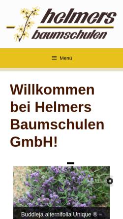 Vorschau der mobilen Webseite helmers.de, Helmers Baumschulen