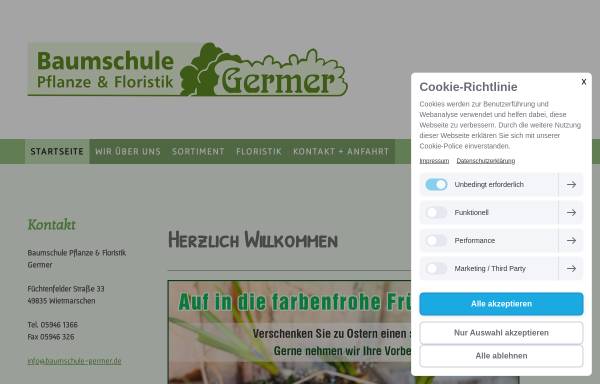 Vorschau von www.baumschule-germer.de, Paul Germer - Baumschulen