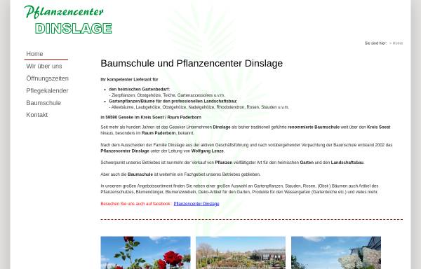 Vorschau von www.pflanzencenter-dinslage.de, Pflanzencenter Dinslage
