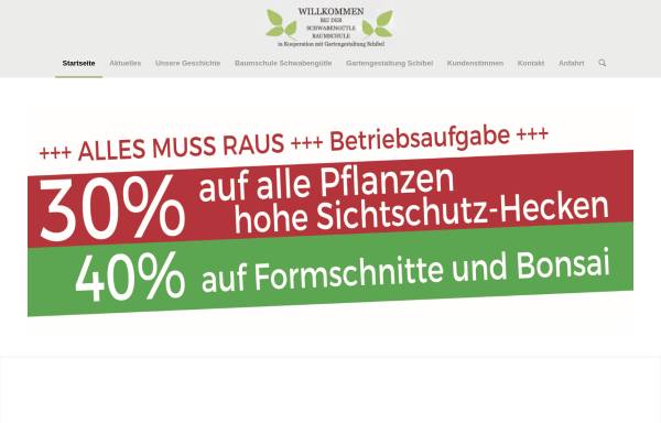 Vorschau von www.baumschule-schibel.de, Pflanzenzentrum und Baumschule Schibel