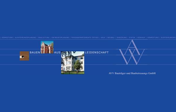 Vorschau von www.avv-bautraeger.de, AVV Bauträger und Baubetreuungs GmbH