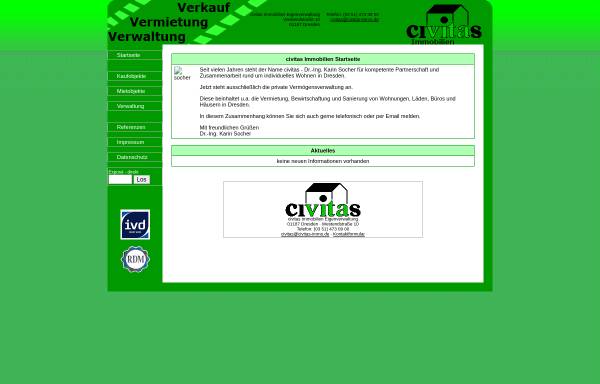 Vorschau von www.civitas-immo.de, civitas GmbH
