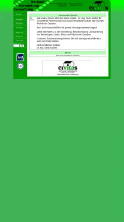 Vorschau der mobilen Webseite www.civitas-immo.de, civitas GmbH