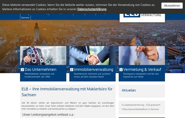 Vorschau von www.elb-immobilien-verwaltung.de, ELB- Immobilien Verwaltungs GmbH