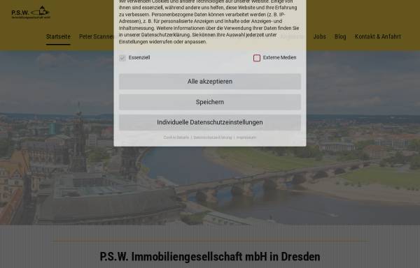 Vorschau von www.p-s-w.de, P.S.W. Immobiliengesellschaft mbH