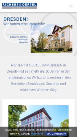 Vorschau der mobilen Webseite www.r-o.de, Richert & Oertel GmbH & Co. KG
