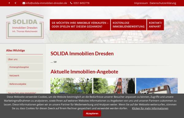 Vorschau von www.solida-immobilien-dresden.de, SOLIDA - Brigitte Götze Immobilien