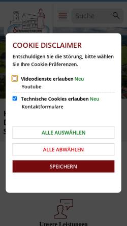 Vorschau der mobilen Webseite www.schwarzenborn.de, Stadt Schwarzenborn
