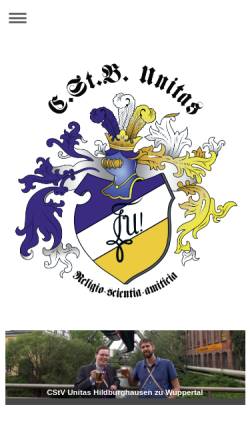Vorschau der mobilen Webseite www.unitas.de, Unitas Hildburghausen zu Wuppertal