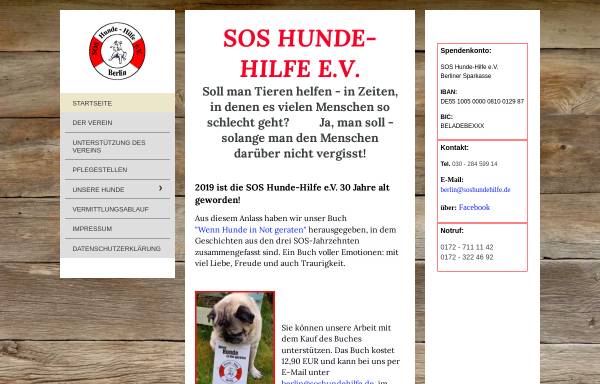 Vorschau von www.soshundehilfe.de, SOS Hundehilfe Berlin e.V.