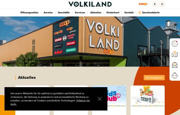 Vorschau von www.volkiland.ch, Volkiland Einkaufszentrum