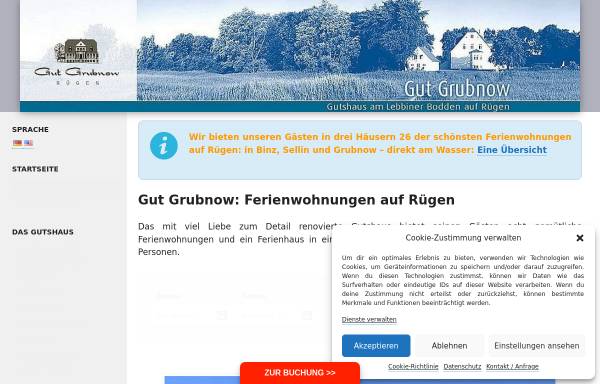 Vorschau von www.gut-grubnow.de, Gutshaus Grubnow