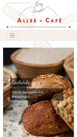 Vorschau der mobilen Webseite www.allee-cafe.de, Allee-Café & Bäckerei